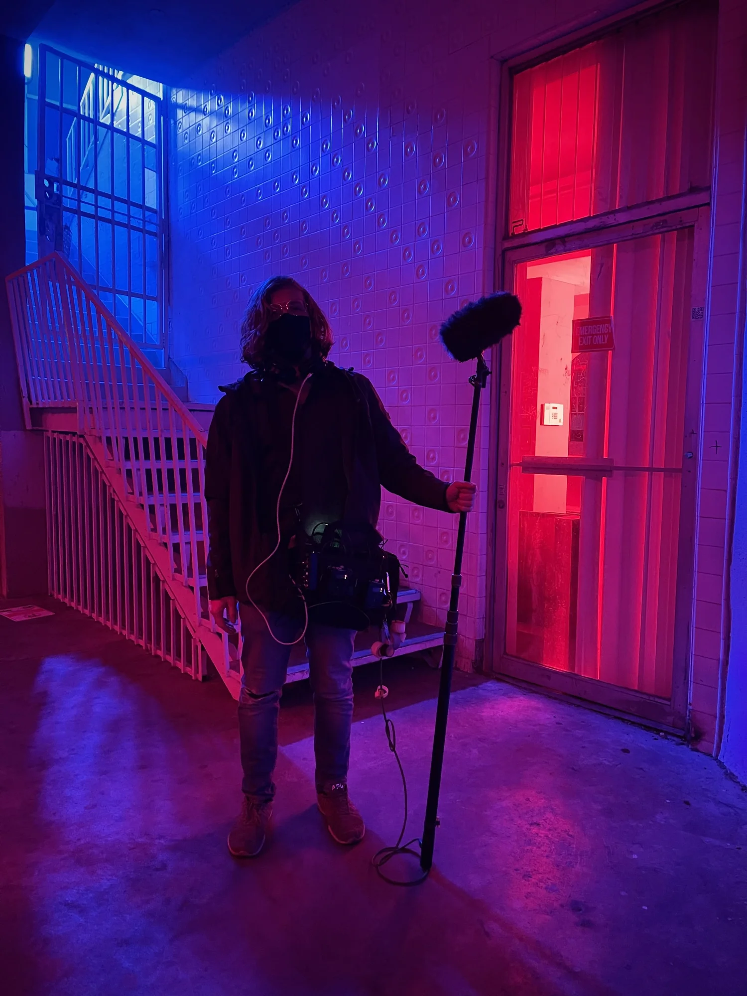 Behind-the-scenes on-set sound recording in Los Angeles
