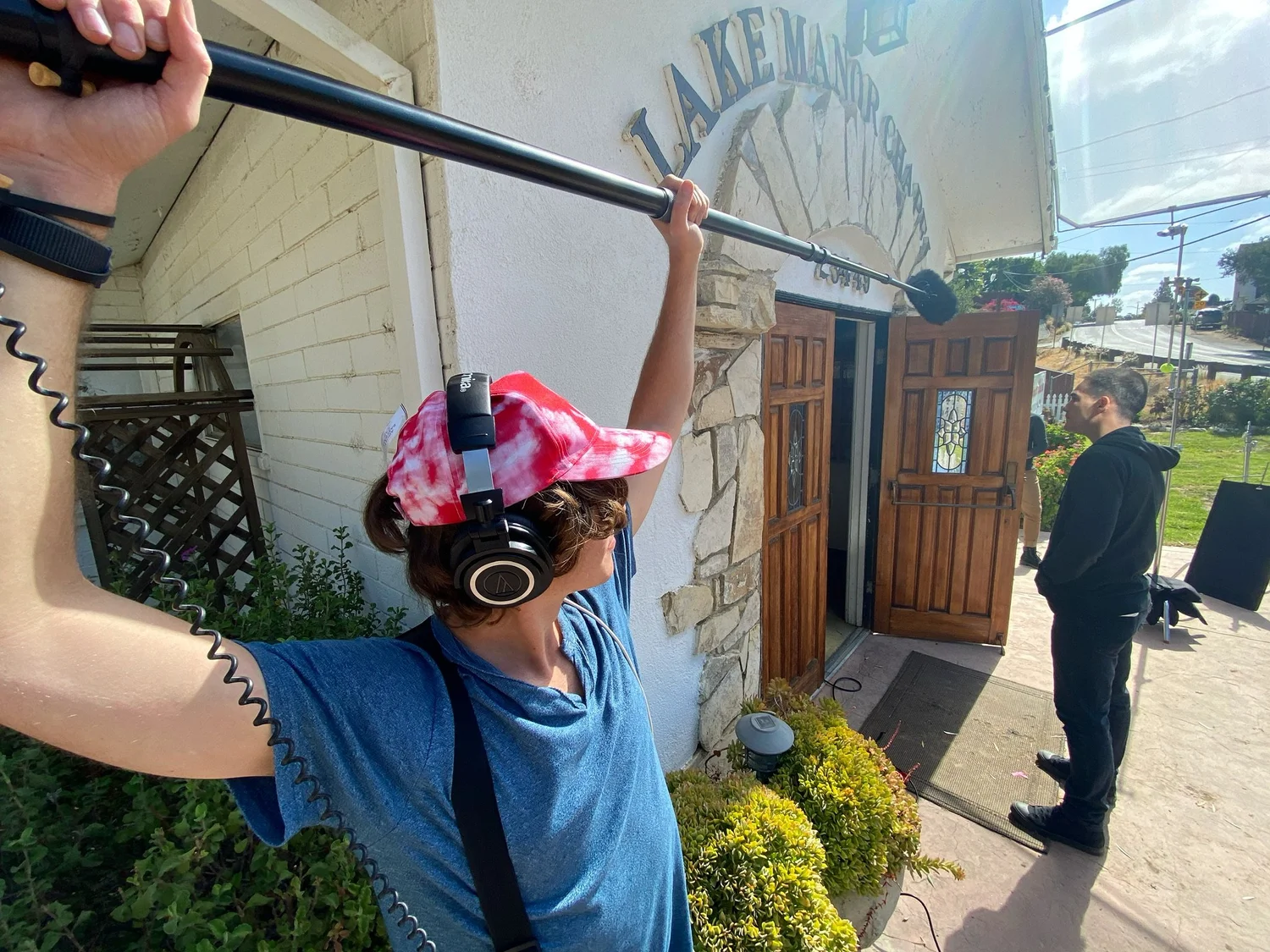 Behind-the-scenes on-set sound recording in Los Angeles