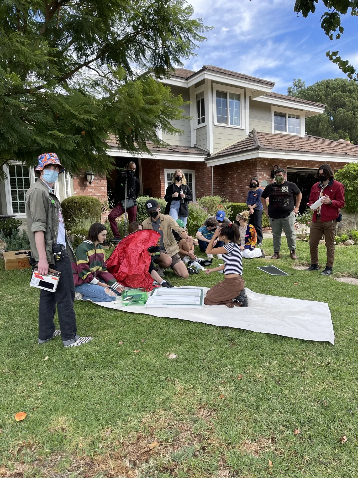 Behind-the-scenes on-set sound recording in Los Angeles