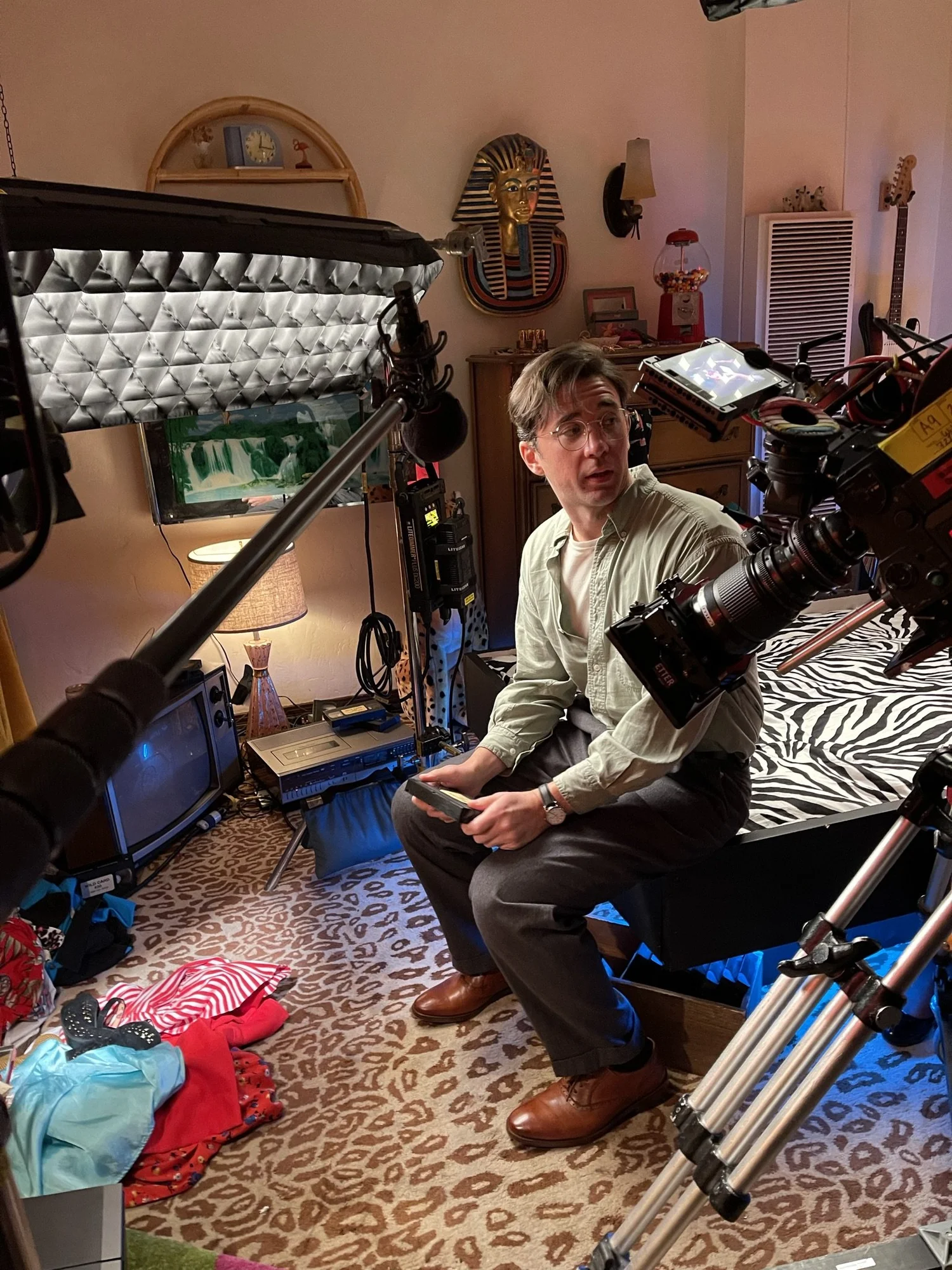 Behind-the-scenes on-set sound recording in Los Angeles