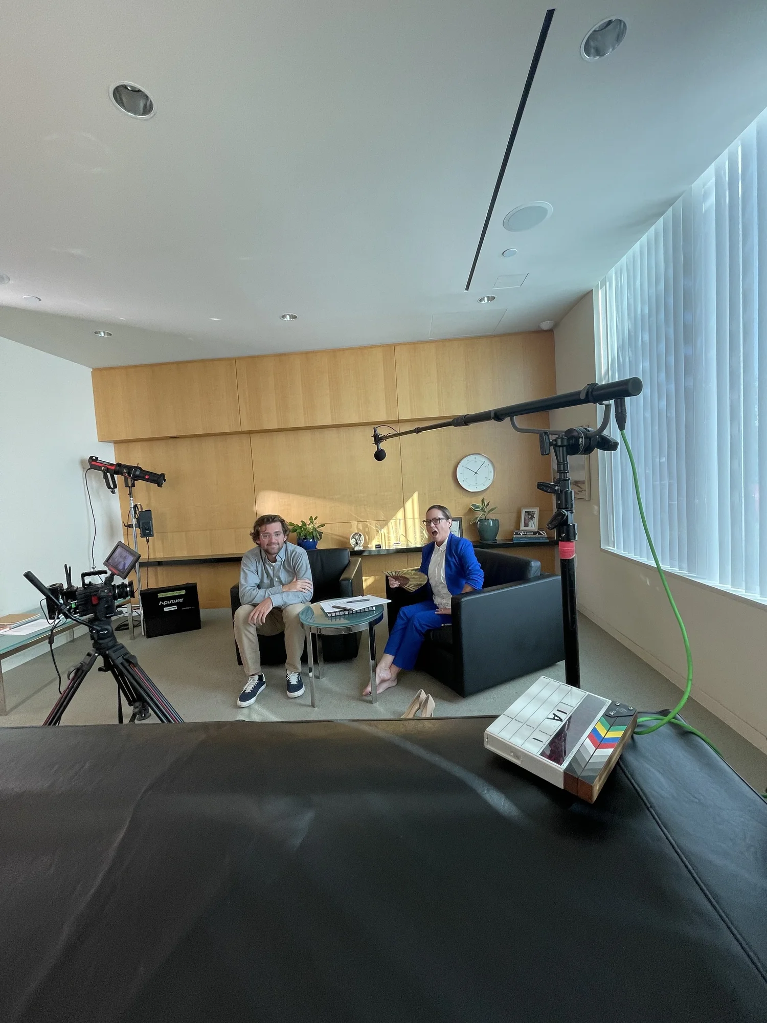 Behind-the-scenes on-set sound recording in Los Angeles